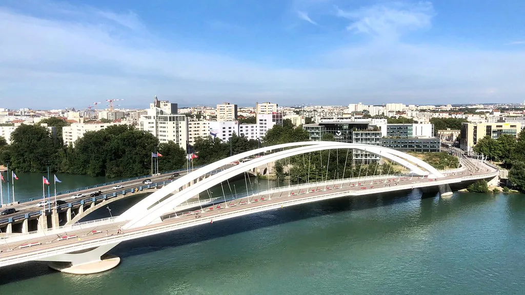 Lyon city scene in winter with smart-casual French style