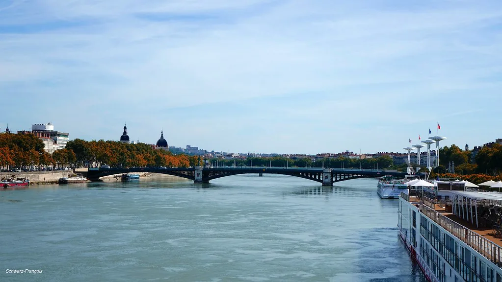 Lyon cityscape with hilly streets where grippy walking shoes matter in damp September weather