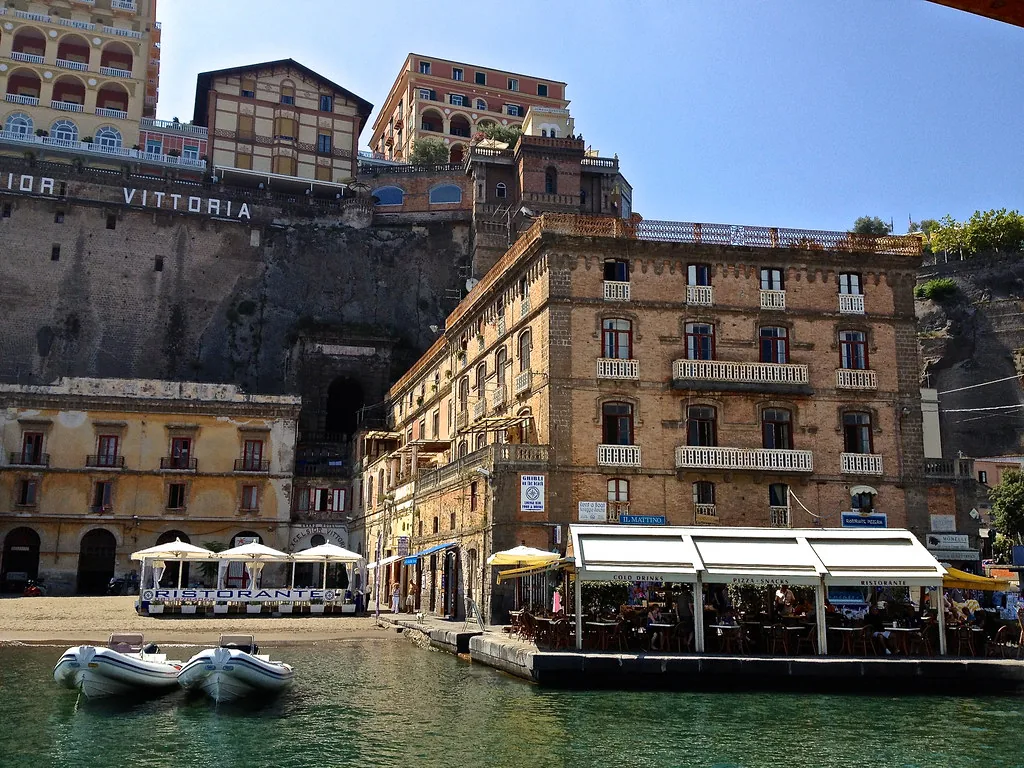 A cafe in Sorrento's old town, a typical smart-casual evening setting in November