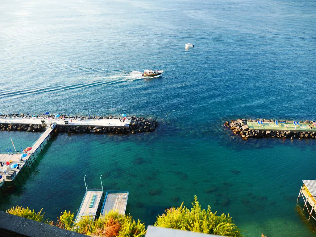 Sorrento street scene in Campania, Italy, ideal for light linen daywear in September