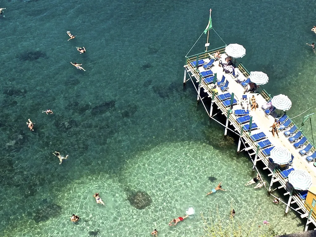View over the Bay of Naples near Sorrento, where September sea breezes call for a windbreaker on boat days
