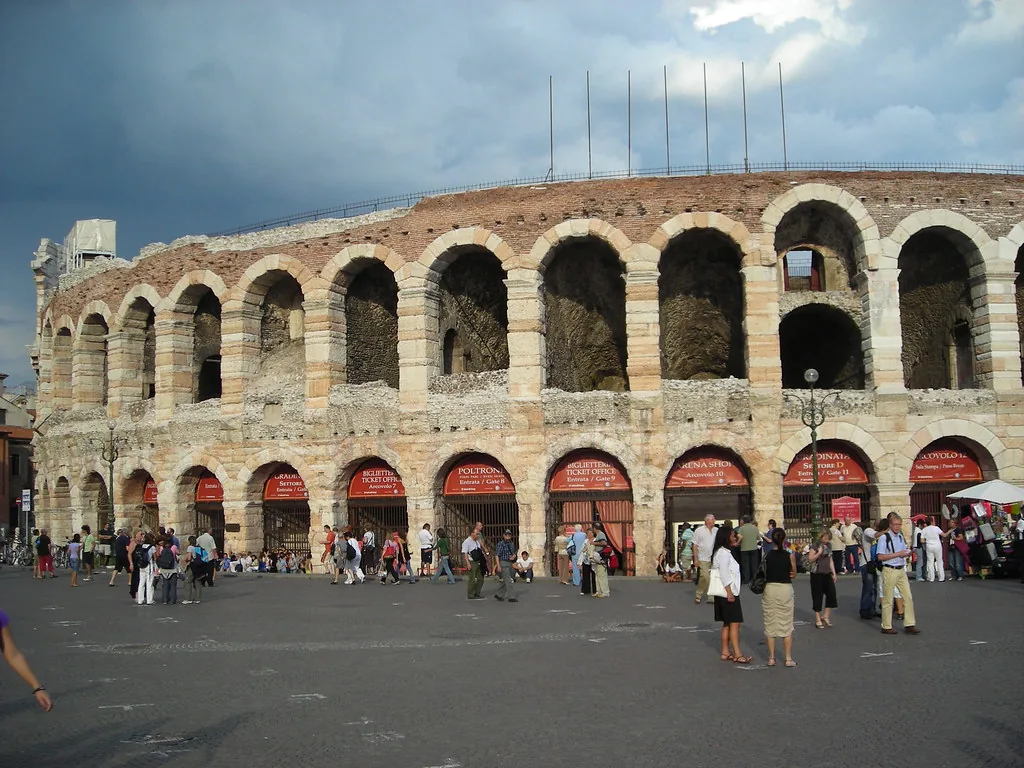 The Roman Arena di Verona, where evening events in May require an extra warm layer